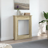 ZNTS Fireplace Surround Sonoma Oak 75x20x87.5 cm Engineered Wood 854582