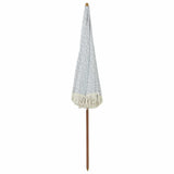 Beach Parasol Grey and White 205 x 205 x 210 cm 42006682