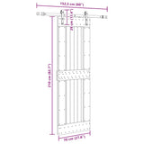 Sliding Door with Hardware Set 70x210 cm Solid Wood Pine 3332700