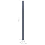 148987 Fence Posts 3 pcs Dark Grey 185 cm Aluminium