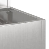 Garden Planter Silver 90 x 90 x 35 cm Stainless Steel 865838