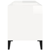 Record Cabinet High Gloss White 84.5x38x48 cm Engineered Wood 831951