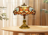 Stained Glass Table Lamp, Handcrafted Artisan Collectible, Suitable for Living Room and Bedside, T3398P341476