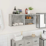 Bathroom Wall Cabinet Concrete Grey 100x25x40 cm Engineered Wood 860106