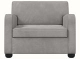 Armchair Light Grey Velvet 42043412