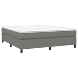 Box Spring Bed Frame Dark Grey Super King Fabric 3121203