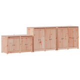 Outdoor Kitchen Cabinet MEPPEL 3 pcs White Solid Pine Wood 3443804