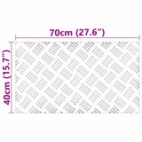 Stair Tread Rectangular 2 pcs Silver 70 x 40 cm Aluminium 4104329