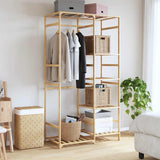 Clothes Rack with Shelves 100x50x184.5 cm Bamboo 4008920