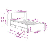 Bed Frame with Storage Grey Sonoma 90 x 190 cm Engineered Wood 3433921