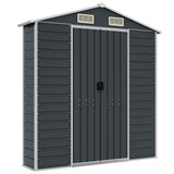 Garden Shed Anthracite Galvanised Steel Large Garden Shed 3188255