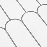 Feather Tile 20 pcs White Grey 30 x 30 cm Polyurethane and PET 42046196