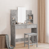 Dressing Table with Mirror Concrete Grey 96x39x142 cm 837577