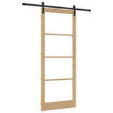 Sliding Door ORKDAL Natural and Black 93 x 232 cm 3331843
