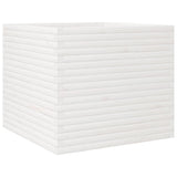 Garden Planter White 80x80x68.5 cm Solid Wood Pine 3282480