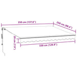 Automatic Retractable Awning Burgundy 350x250 cm 3310184