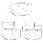 5 Piece Garden Sofa Set Wax Brown Solid Wood Pine 3216957