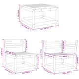 5 Piece Garden Sofa Set Wax Brown Solid Wood Pine 3216957