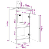 Bathroom Vanity with Sink White 42 x 40 x 84.5 cm 890054