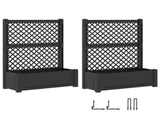 Big Planter with Trellis 2 pcs Anthracite 143 x 143 x 133.5 cm 42041727