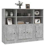 Highboards 3 pcs Concrete Grey Engineered Wood 3185307