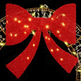 Wreath with 80 LEDs Warm white 91 x 91 x 9 cm PET 42019137