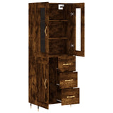 Highboard Smoked Oak 69.5x34x180 cm Engineered Wood 3198646