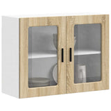 Kitchen Wall Cabinet with Glass Door Porto Sonoma Oak 854090
