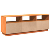 TV Cabinet Wax Brown 140x37x50 cm Solid Wood Pine 847122