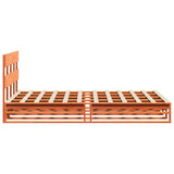 Bed Frame without Mattress Wax Brown 140x200 cm Solid Wood Pine 3302296
