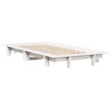 Bed Frame without Mattress White 90x190 cm Single Solid Wood Pine 850681