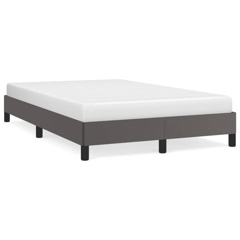ZNTS Bed Frame Grey 120x190 cm Small Double Faux Leather 3269623