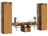 Bathroom Furniture Set 5 pcs Old Wood 33 x 34.5 x 160 cm 3406011