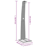 Outdoor Shower Black 55x60x224 cm Poly Rattan and Acacia Wood 368209