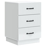 Bedside Cabinet White 43 x 41 x 63.5 cm Engineered Wood 895245