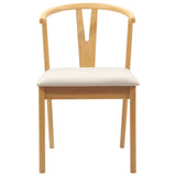 Dining Chair 2 pcs Natural and Light Solid Rubber Wood 42020404