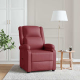 Recliner Chair Wine Red Faux Leather 340173