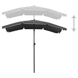 Garden Parasol Anthracite Polyester, Steel Large Tiltable 315553