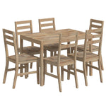 7 Piece Dining Set Solid Wood Acacia 3106442