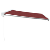 ZNTS Manual Retractable Awning Burgundy 500x300 cm 3215317