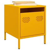 Bedside Cabinets 2 pcs Mustard Yellow 35x39x43.5 cm Steel 851251