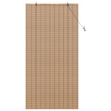 Roller Blind Natural and Brown 120 x 220 cm Bamboo 42006905