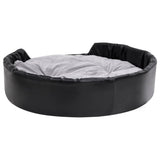 Dog Bed Black and Grey 99x89x21 cm Plush and Faux Leather 171256