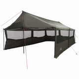Family Tent Brown grey 600 x 400 x 268 cm Polyester and Steel 42029015