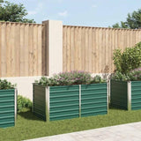 Raised Garden Bed 160x80x77 cm Galvanised Steel Green 47010