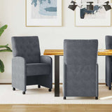 Dining Chairs with Wheels 2 pcs Dark grey 58 x 67 x 97 cm 42017867