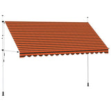 Manual Retractable Awning 400 cm Orange and Brown 145840