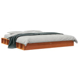 Bed Frame without Mattress Wax Brown 180x200 cm Super King Solid Wood Pine 3211841