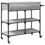 Kitchen Trolley Grey Sonoma 105x42x95 cm Engineered Wood 842379