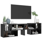 TV Cabinet High Gloss Grey 149x30x52 cm Engineered Wood 808367